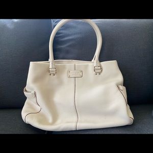 Kate Spade white leather hand bag